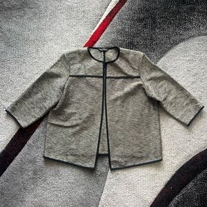 Ming Wang Gold Open Front Cardigan
